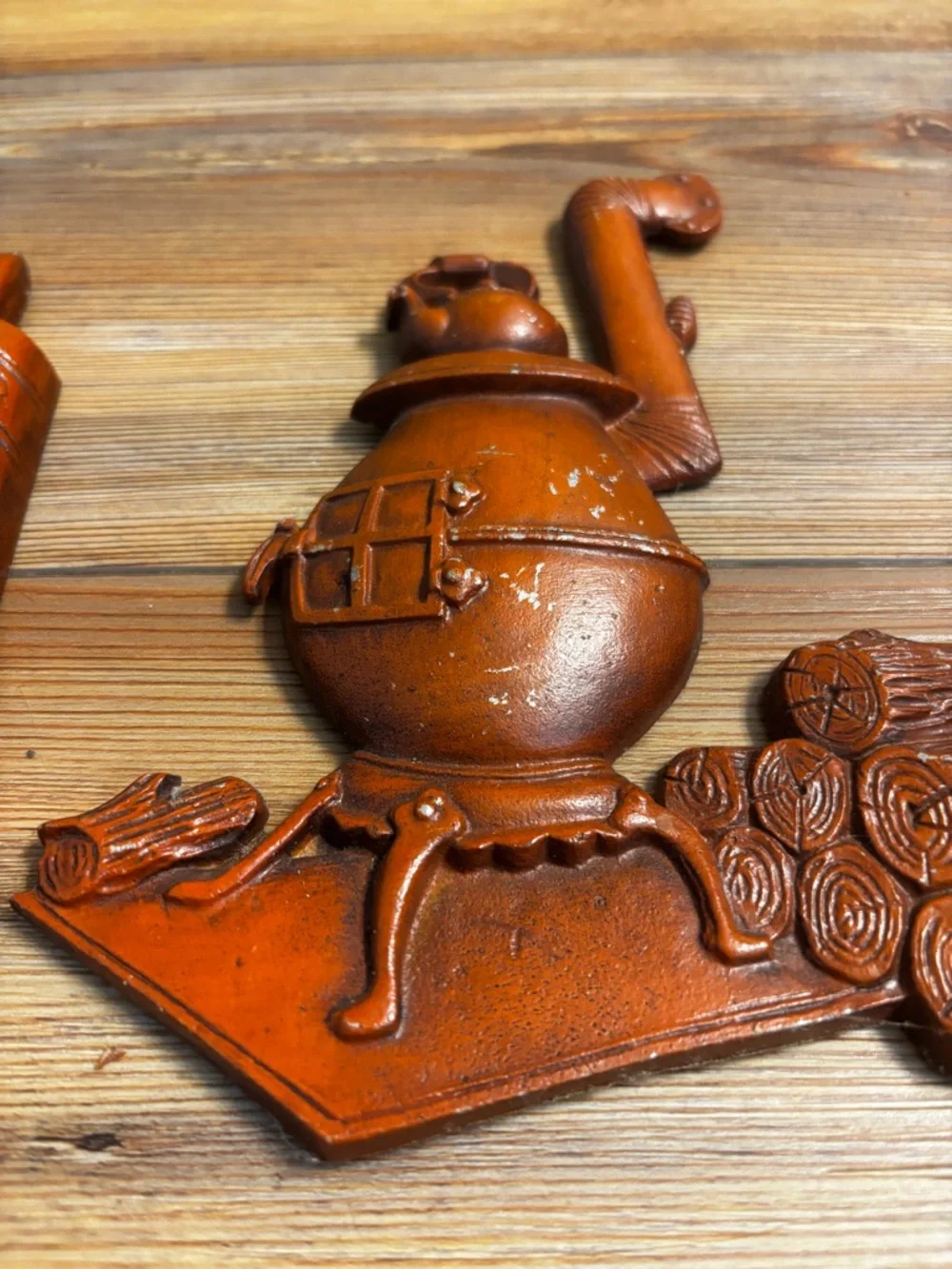 Vintage Rust Brown Decorative Wall Hook Set - Home Wall Decor